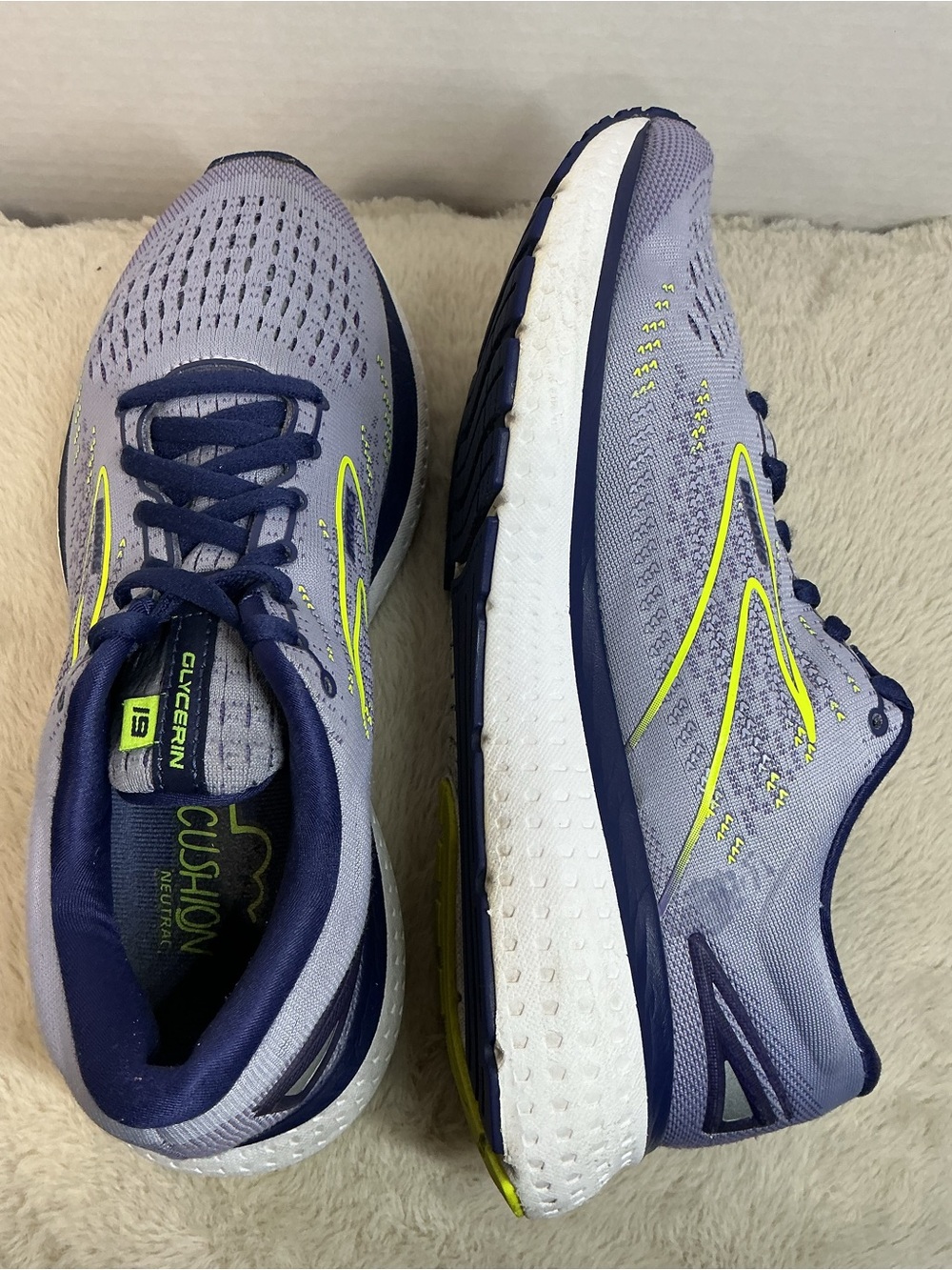 Brooks Glycerin 19 Women’s Running Shoes Size 9 Medium B Blue Gray Purple - Picture 8 of 16